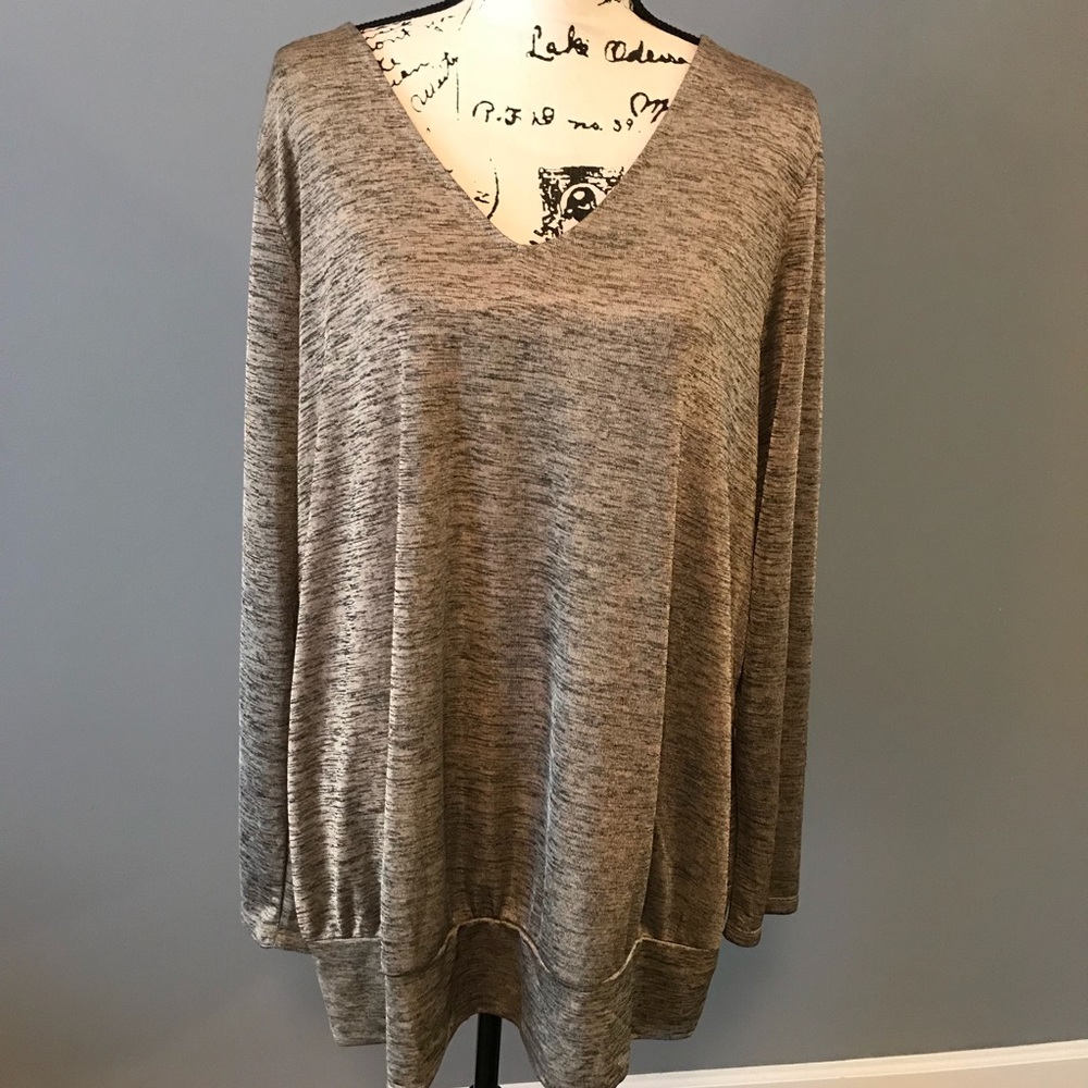 Lane Bryant Metallic Gold Top